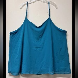 Rue 21 Women’s Plus Size Cami Top Size 4X Green Adjustable Straps Lined Flowy
